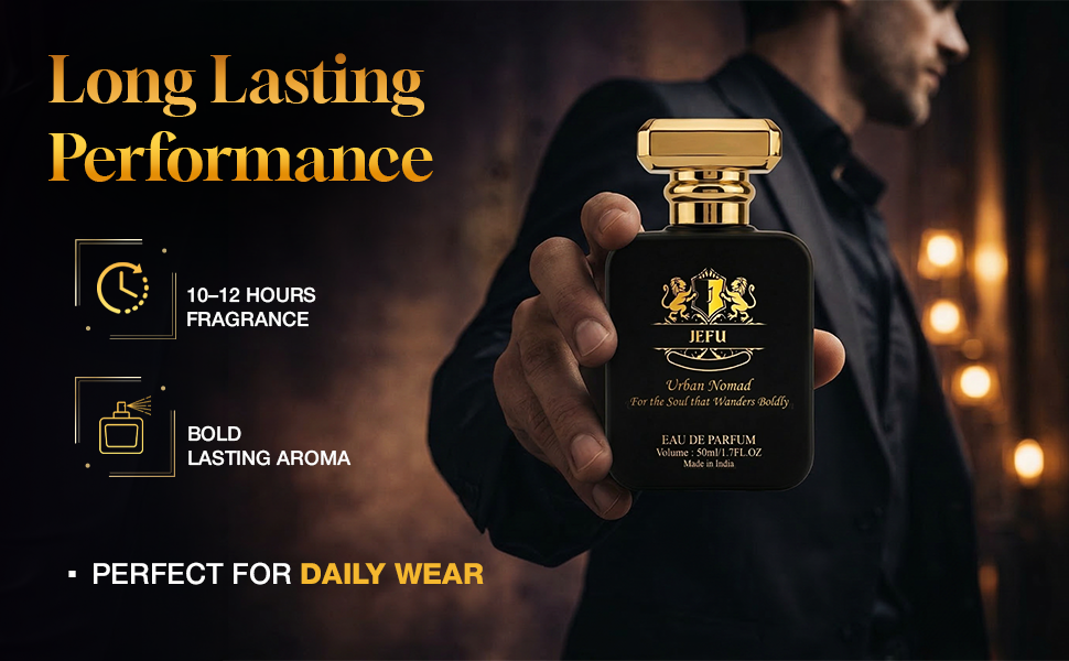 Jefu Urban Nomad Eau Premium Perfume 50 Ml| Vetiver Spicy Smoky Fragrance | Long-Lasting Parfum For Man & Women | Luxury Fragrances